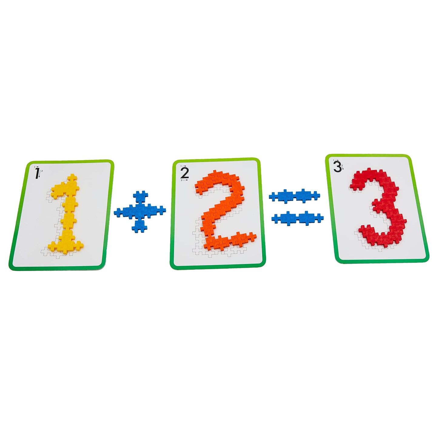 PLUS PLUS - Learn to Build ABC & 123 - 400 Pieces, 40 Flash Cards - Construction Building STEM / STEAM Toy, Interlocking Mini Puzzle Blocks for Kids