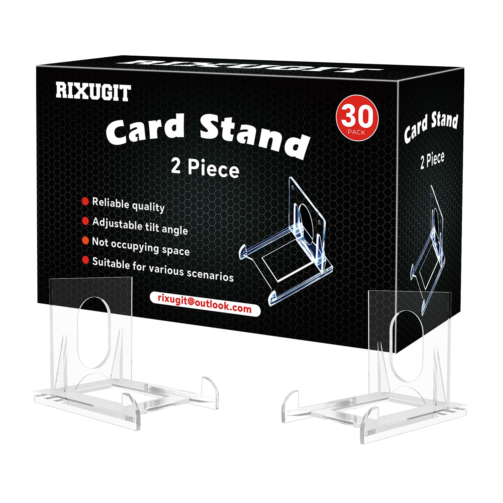 RIXUGIT 30-Pack 2-Piece Card Display Stands