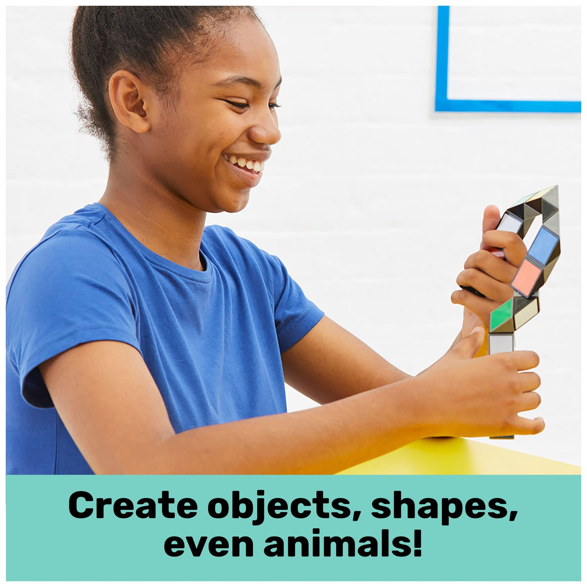 Rubik’s Twist, Colorful 3D Puzzle Classic Brain Teaser Retro Fidget Toy Bend & Twist Into Shapes Objects Animals, for Adults & Kids Ages 8 and up