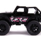 Jada Toys Just Trucks 2007 Jeep Wrangler Black/Pink Camo with Rack 1:24 Die-cast Vehicle