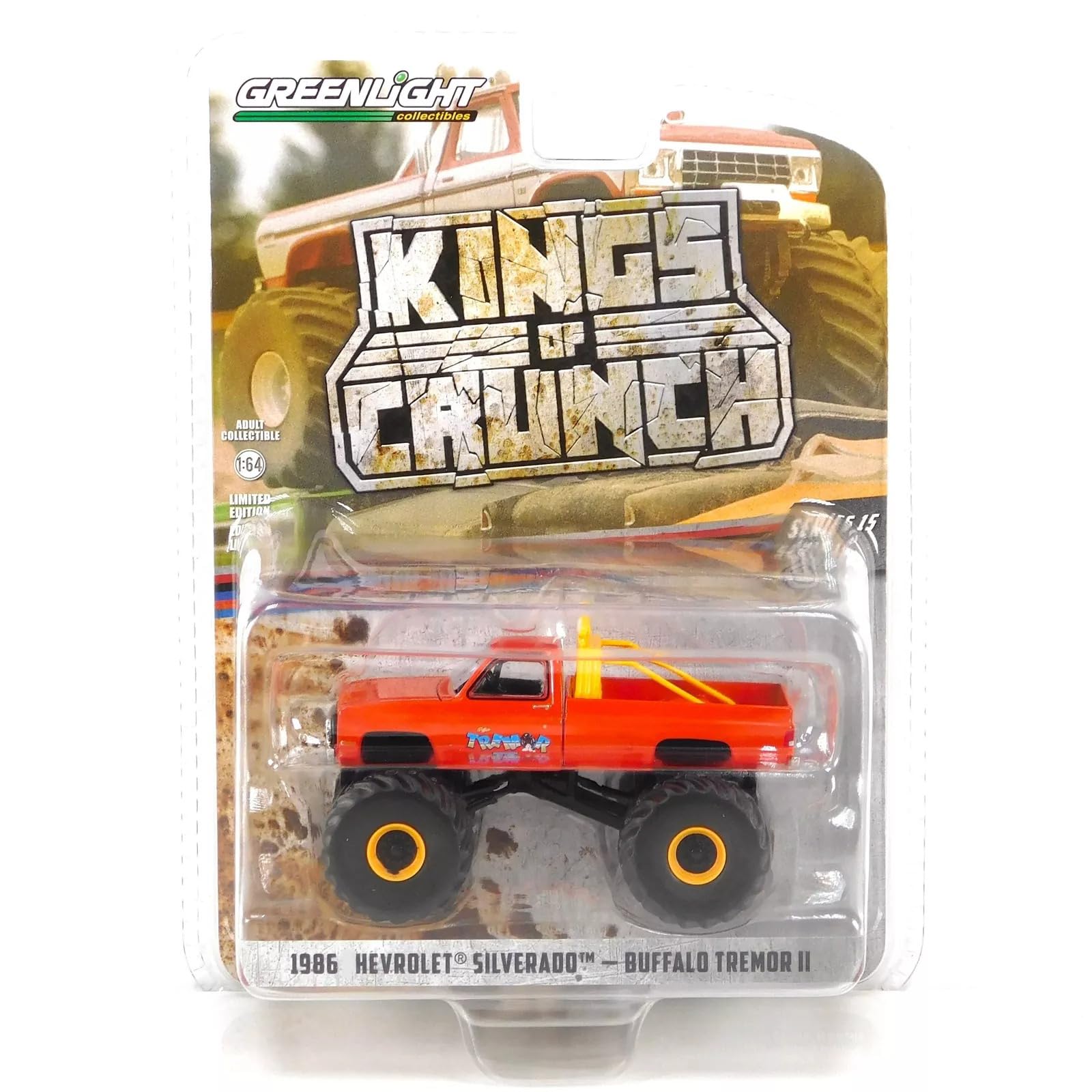 GL 1:64 Kings of Crunch Series 15 - Buffalo Tremor II - 1986 Silverado 49150-B Die-cast Car Model