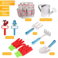 Kids Gardening Tools - Includes Sturdy Tote Bag, Watering Can, Gloves, Shovel, Rake, Fork - Children Garden Tool Set -Christmas New Year Gifts