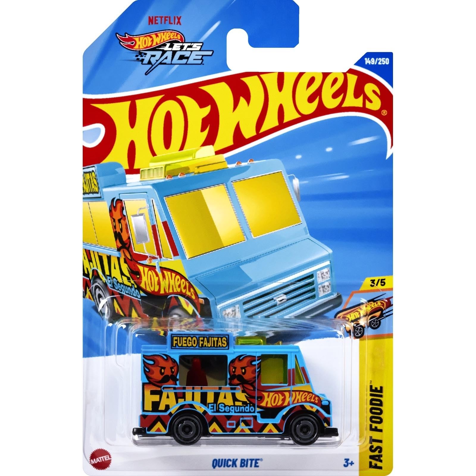 Hot Wheels Quick Bite, Fast Foodie 3/5 [Blue/Fuego Fajitas] 149/250