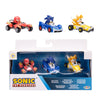 Sonic the Hedgehog 1:64 Die-cast Vehicles 3-Pack Knuckles, Sonic and Tails. Ages 3+ (Officially licensed by Sega)