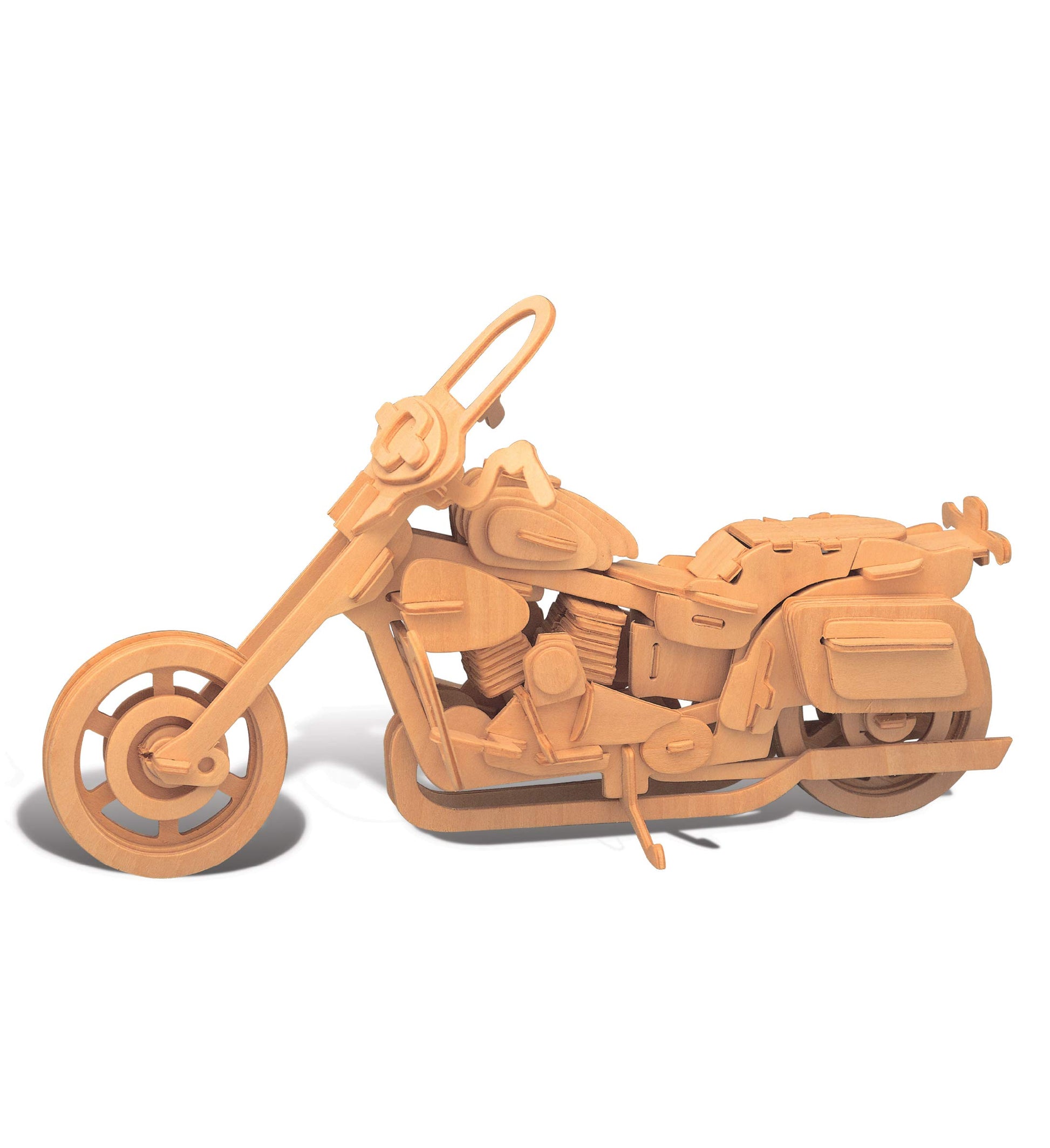Puzzled 3D Puzzle Motorcycle Wood Craft Construction Model Kit, Fun & Educational DIY Wooden Toy Assemble Model Unfinished Crafting Hobby Puzzle