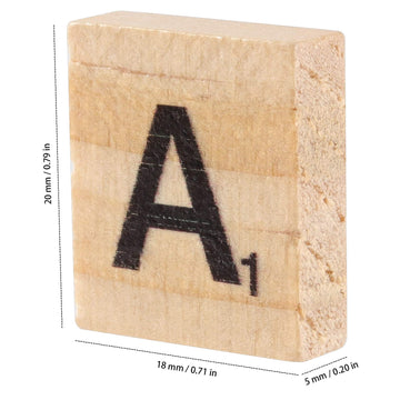 ZEONHAK 1200 PCS Wood Letter Scrabble Tiles, Wooden Scrabble Letters, Letter Tiles for Crafts, DIY Decoration, Spelling, Alphabet Coaster, A-Z Capital