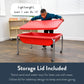 Children's Factory Water Table and Lid Set, Red Sensory Table for Kids, 24"