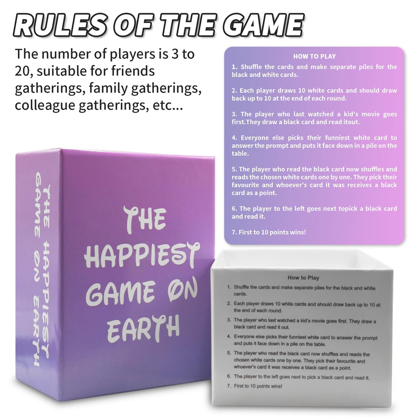 Eshyer The Happiest Game on Earth - Adult Party Card Game & Family Board Game for Game Nights, Birthdays, Bachelor Bachelorette Parties, Friends