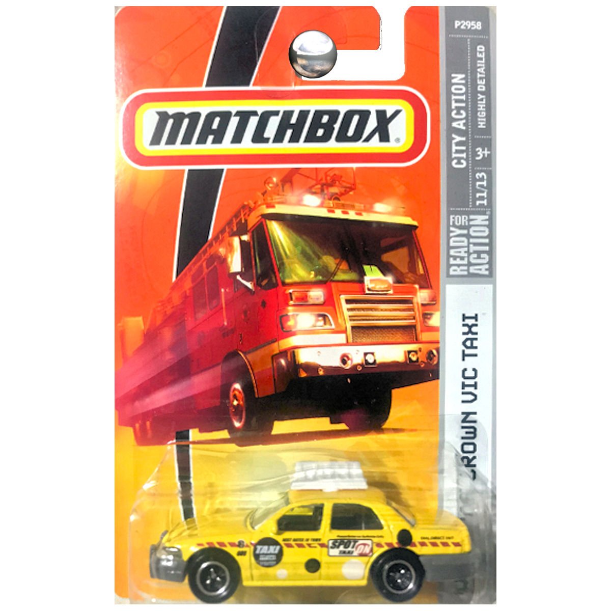 Matchbox City Action 2006 Crown Vic Victoria Taxi Yellow 51