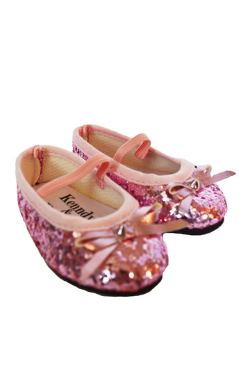 MBD Pink Sparkle Ballet Flats Fits 18 Inch Girl Dolls