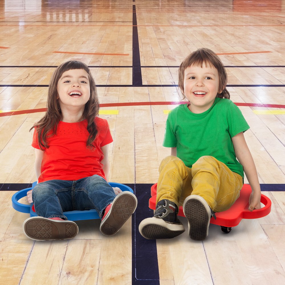11.5" Gym Class Super Scooters Sliding Board with Non-Skid Casters and Safety Handles by K-Roo Sports (Green)