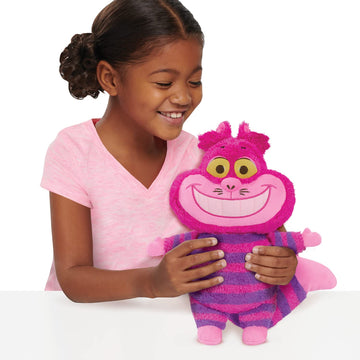 Just Play Disney Junior Alice’s Wonderland Bakery Chat & Glow Cheshire Ca tPlushie Stuffed Animal, Officially Licensed Kids Toys for Ages 3 Up