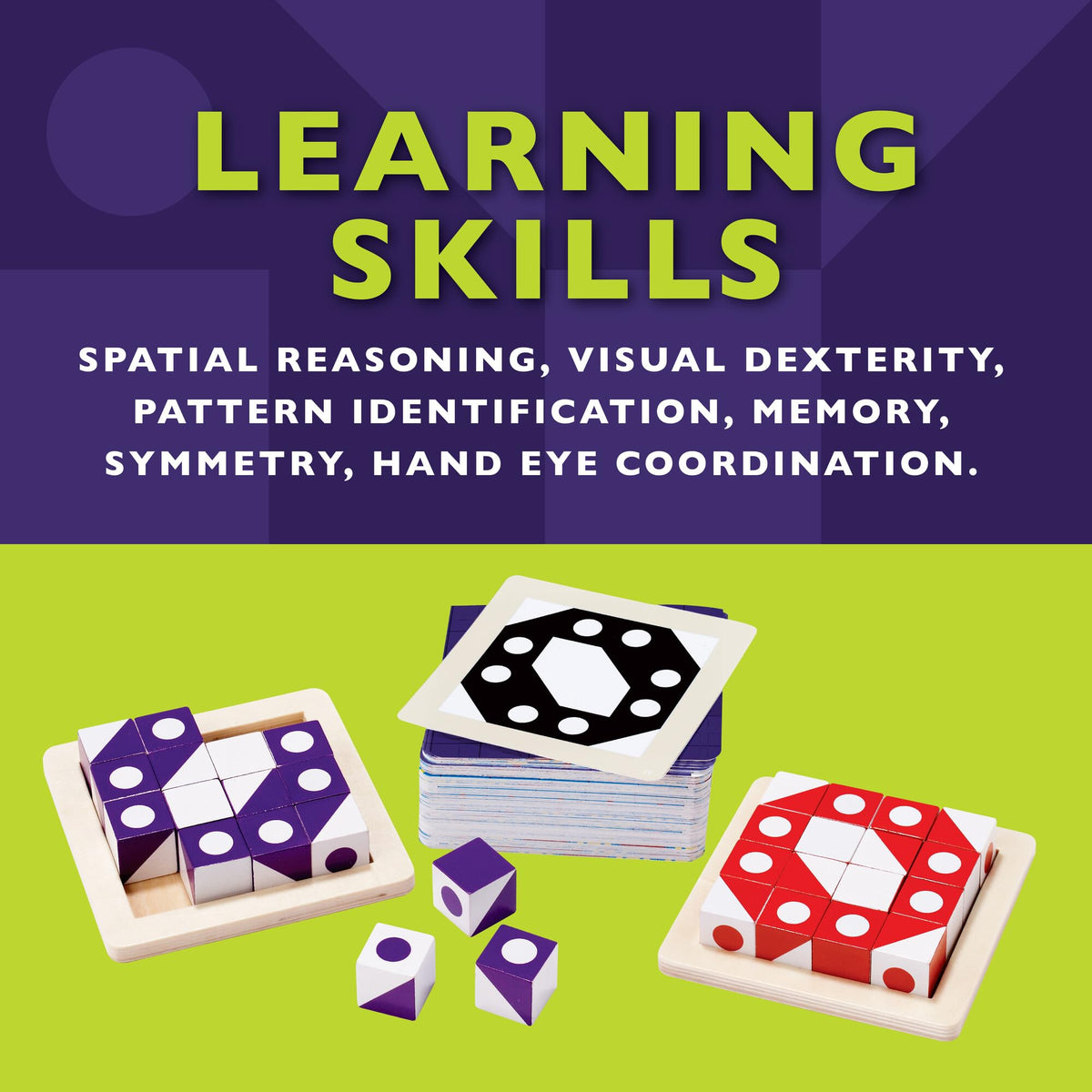 Mindware Q-Bitz Pattern Matching Fun Board Games for Family Game Night | Ages 8 and up 2-4 Players