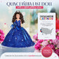 18” Quinceañera Last Doll with Umbrella Dress Stand - Última Muñeca Mis Quince Años Keepsake, Traditional Hispanic Mis 15 Doll, Ceremony & Table