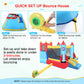 DREAMVAN Kids Bounce House with Blower Inflatable Bounce Houses Double Slide Climbing Wall and Ball Pit/Pool Splash Big Bouncy House Bouncing Rocket