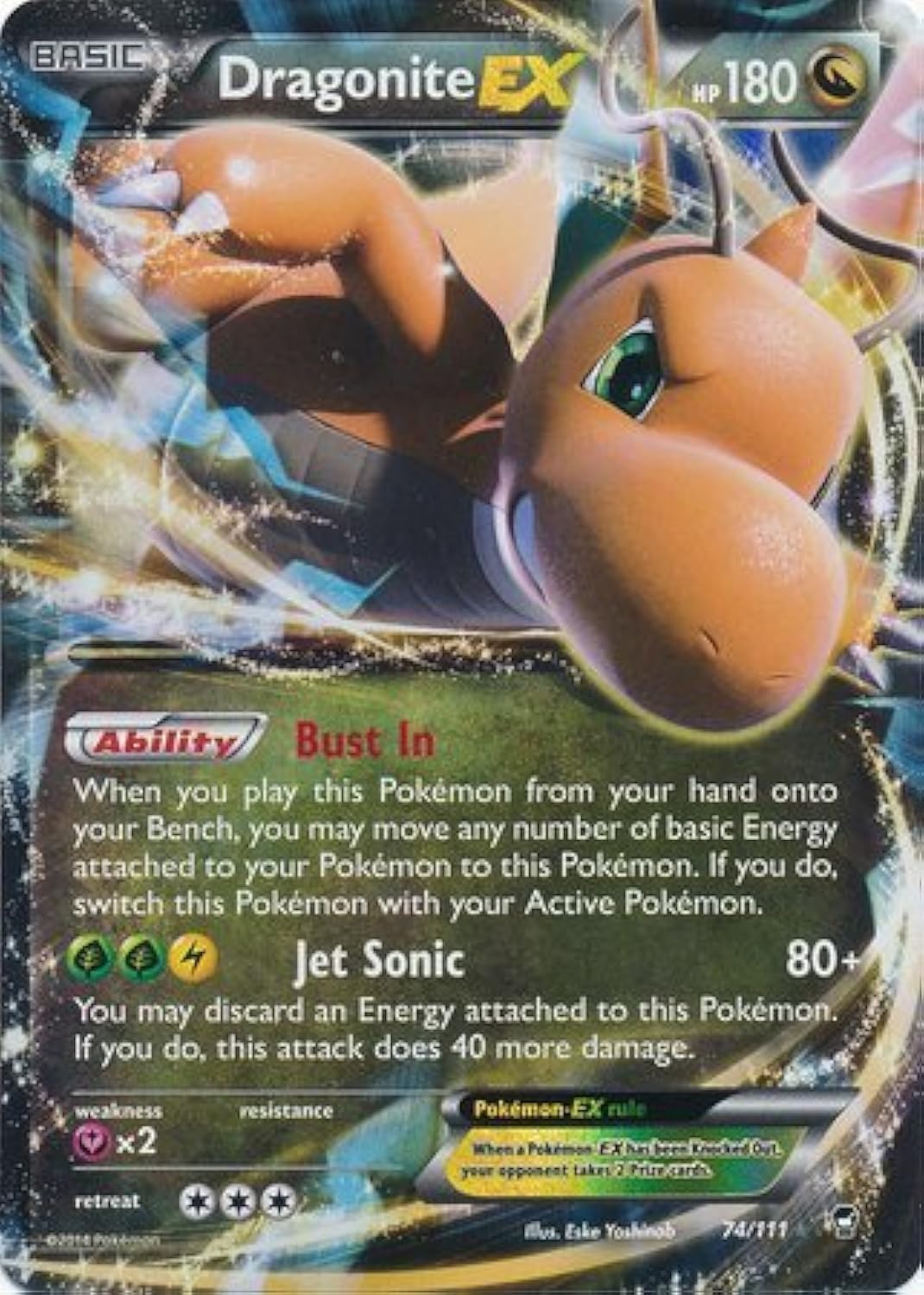 Pokemon Dragonite Ex Furious Fists 74/111