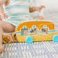 Melissa & Doug GO Tots Wooden Roll & Ride Bus with 3 Disks School Bus Toys for Babies and Toddlers - FSC-Certified Materials