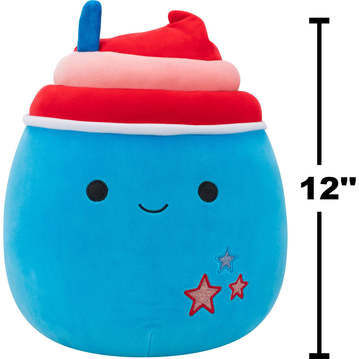 Squishmallows Original 12in Izaak the Blue Slushy with Star Embroidery - Official Jazwares Plush (Medium-Sized)