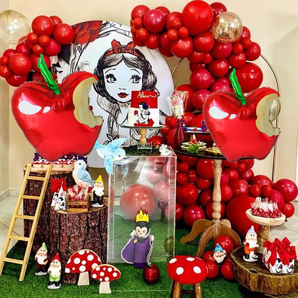 6Pcs Apple Balloons Fruit Balloons,Welcome Back to School Party Decoration Teacher Balloons Red ABC Apple Balloon for the First Day of School