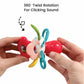 Lulyboo Flower Rattle Teether: BPA-Free Silicone with Textured Petals, Built-in Rattle Beads and 360° Twist. Soft, Flexible Design soothes Gums While