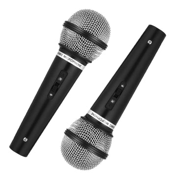 PEWHAUL 2 Pcs Fake Microphones, Pretend Play Toy, Plastic Prop Microphones for Birthday Party, Stage Performance, Singing, Dancing, Role Playing