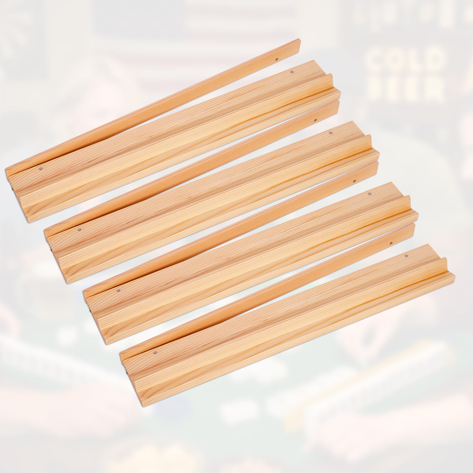 efulycozyy Mahjong Racks with Pushers, Mahjong Pushers and Racks, Wooden Mahjong Racks Set of 4, Mahjong Pushers with Storage Bags, Magnetically