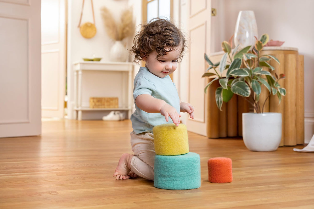 Lovevery, Nesting Felt Baskets (3), Perfect for Your Toddler Starting at 13 Months+