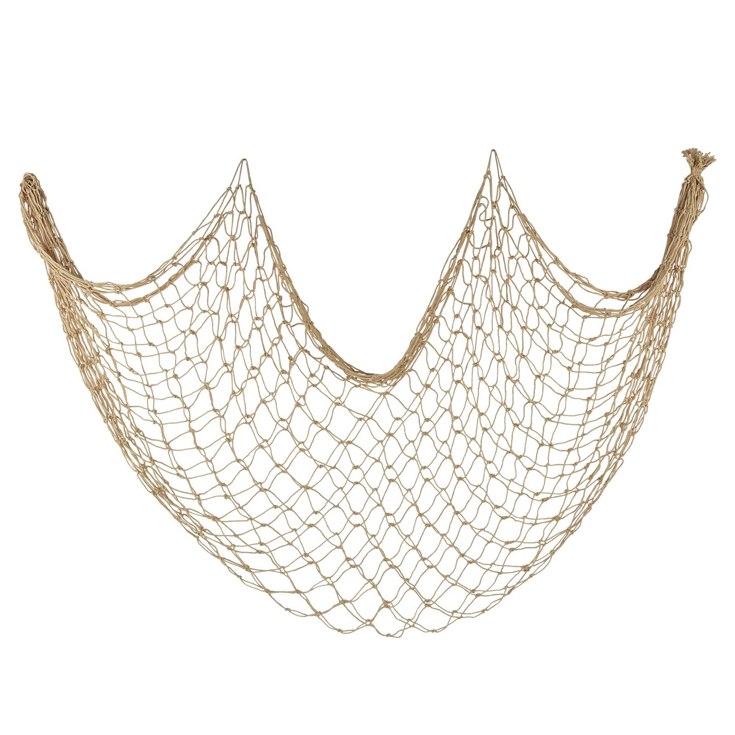 Decorative Fishing Net 80x40 Inch, Patioland Large Caramel Picture Fish Net, Wall Photo Hanging Fishnet for Nautical Mermaid Pirate Ocean Themed