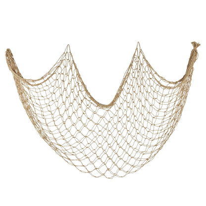 Decorative Fishing Net 80x40 Inch, Patioland Large Caramel Picture Fish Net, Wall Photo Hanging Fishnet for Nautical Mermaid Pirate Ocean Themed
