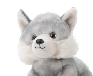The Petting Zoo Wolf Stuffed Animal, Gifts for Kids, Wild Onez Zoo Animals, Grey Wolf Plush Toy 9 inches