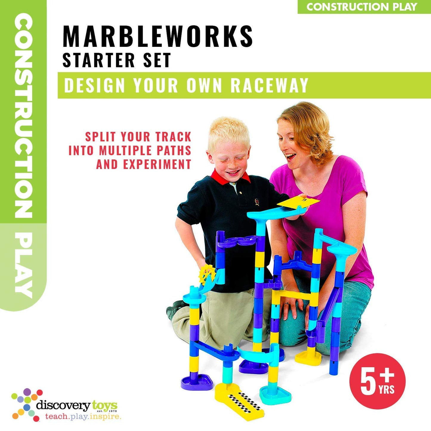 Discovery Toys MARBLEWORKS Marble Run Starter | Kid-Powered Learning | STEM Educational Building Block Toy Learning & Childhood Development 5 Years