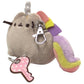 GUND Pusheen the Cat Pusheenicorn Retractable Key Holder, Unicorn Plush Keychain For Ages 8 and Up, 3”
