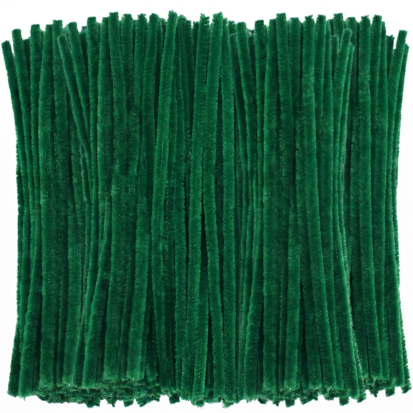 Dark Green Pipe Cleaners Chenille Stems (200 Pack) for DIY Art Craft Decorations Creative (12 in x 0.24 in)