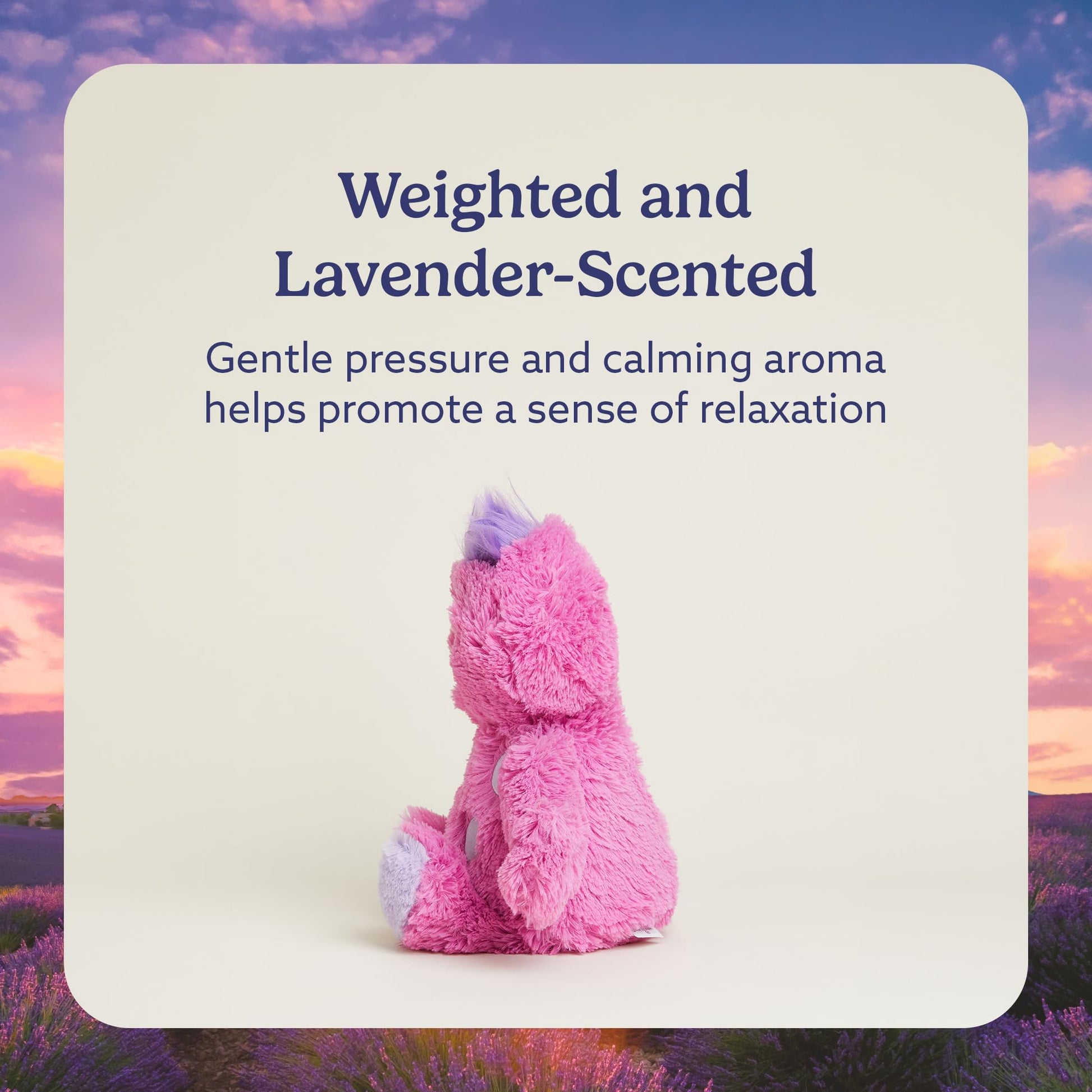 warmies Microwavable & Weighted Stuffed Animals, Pink Monster - Heated Stuffed Animal Plushie for Warmth & Comfort - Cute Soft Plush Toys for Adults