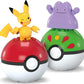MEGA Pokémon Action Figure Building Toys Set, Poké Ball 2-Pack, Pikachu and Ditto with 42 Pieces, for Kids