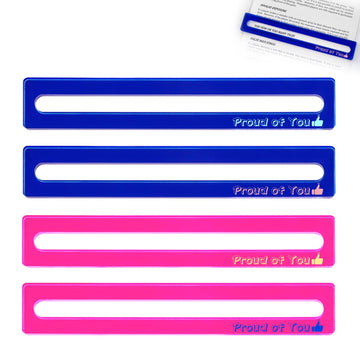 AzulHome 4Pcs Mahjong Line Finder, Mahjong Card Line Guide Bright Acrylic Mahjong Line Reader Tracker Ruler Marker Strips Mahjong Rules Helper Mah