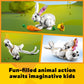 LEGO Creator 3 in 1 White Rabbit Animal Toy Building Set, STEM Toy for Kids 8+, Transforms from Bunny to Seal to Parrot Figures, Creative Play