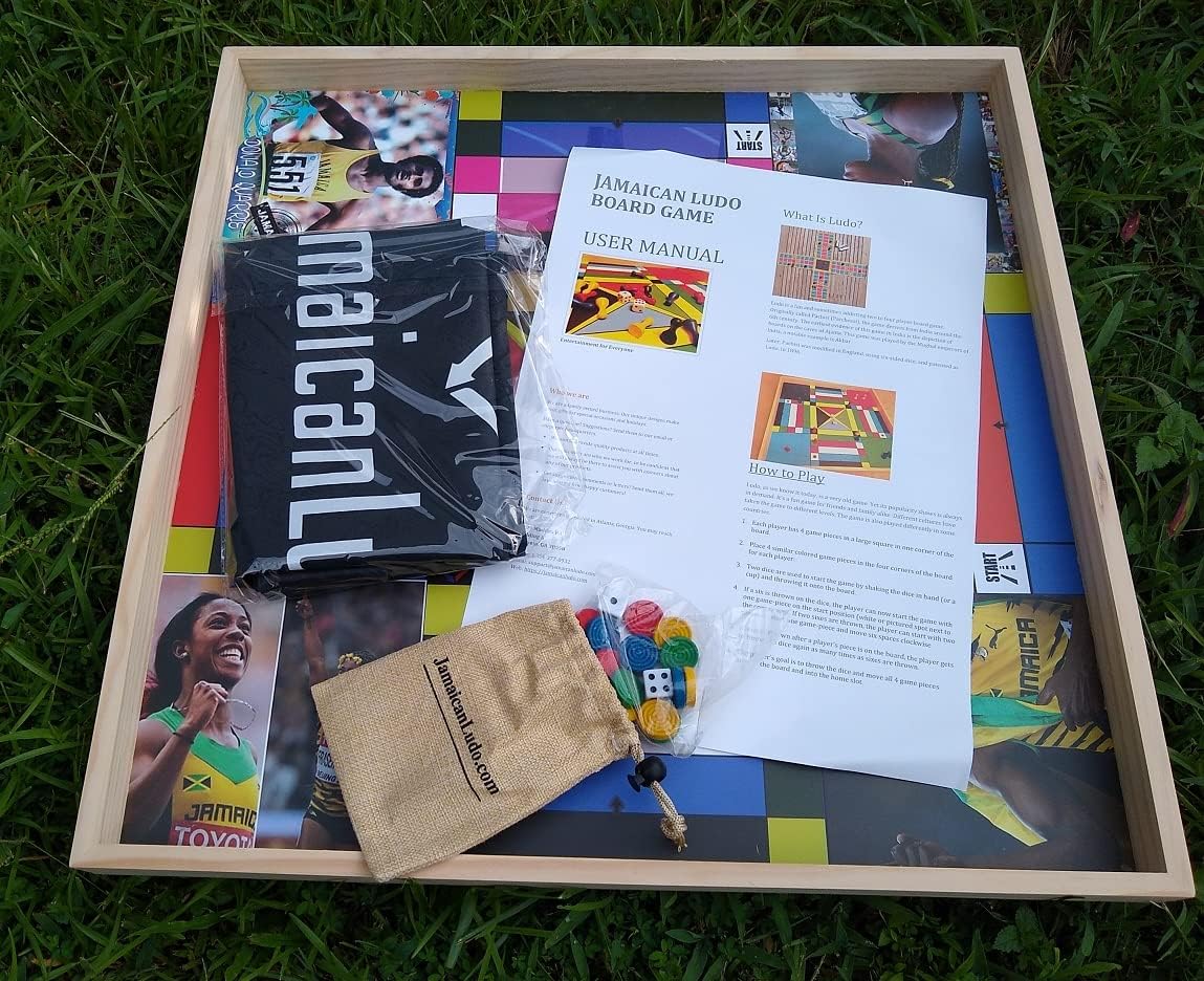 Jamaican Ludo Legendary Athletes Edition - 24x24 Oversized Board Game | Celebrating Jamaica’s Sports Icons | Fun Multi-Player Entertainment for Family