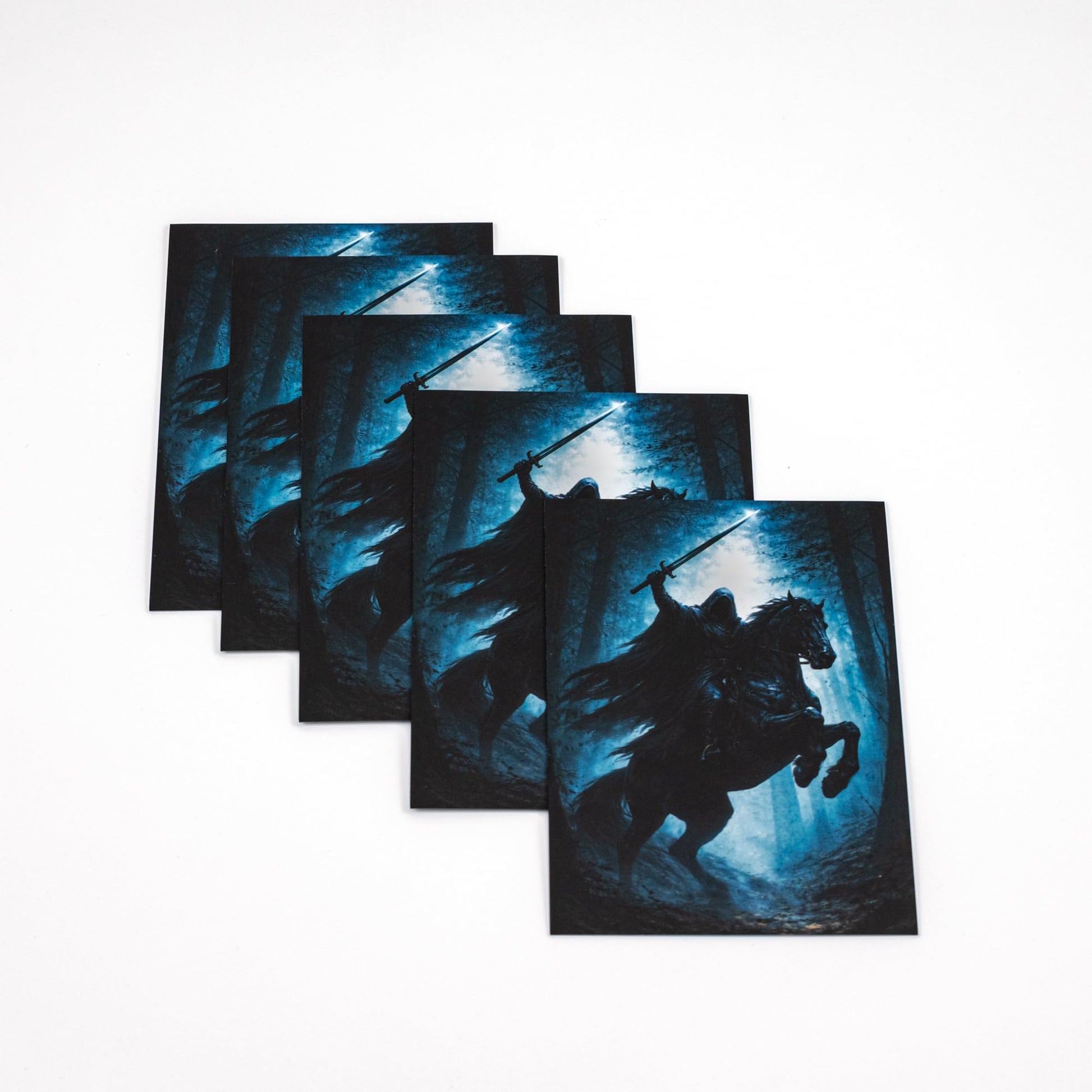 MTG Sleeves by Arcanum Industries, 103 Matte Card Sleeves for Magic The Gathering & TCG - Premium Shuffle Feel & Borderless Art with Black Interior