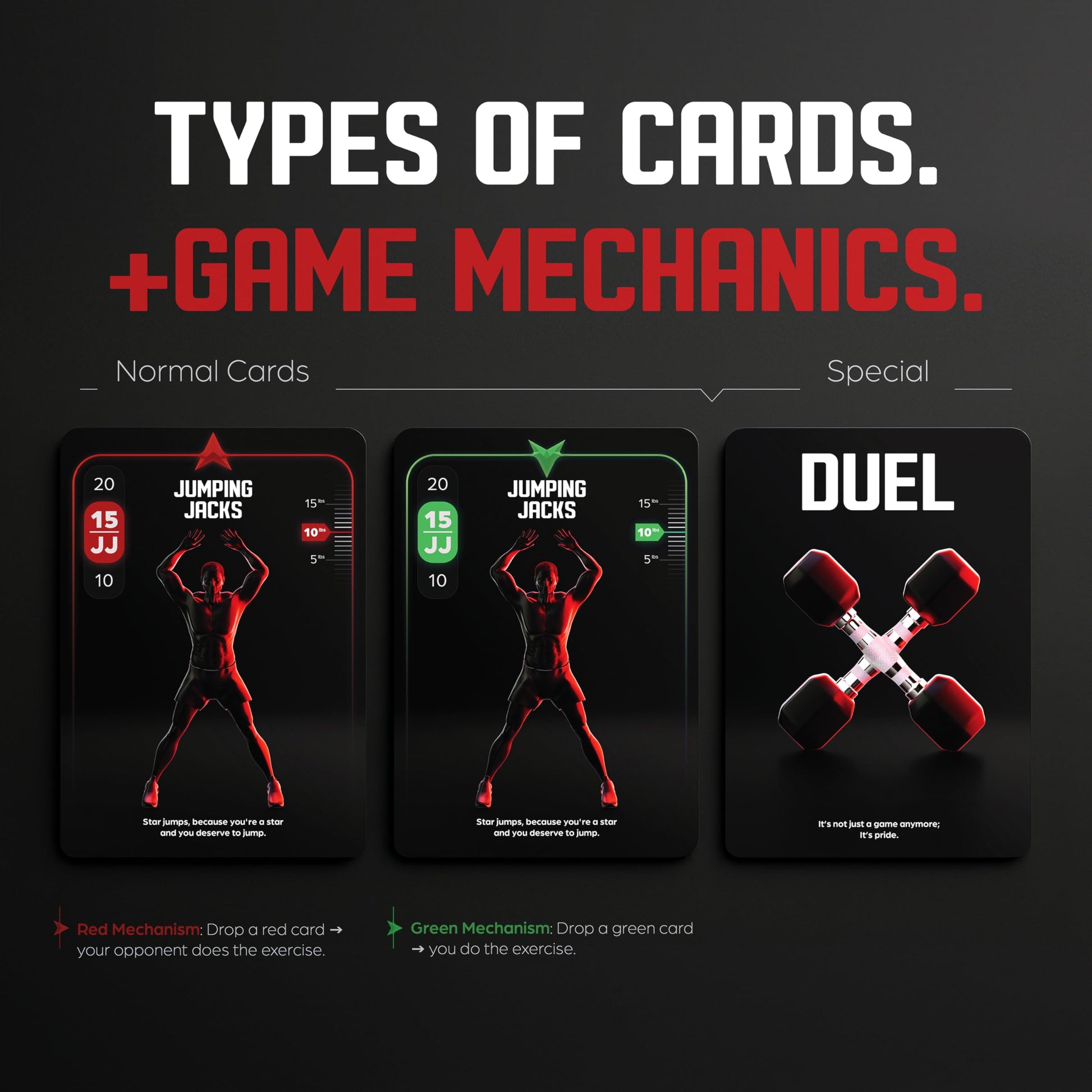 GymJoker Fitness Card Game - Fun Workout Challenge Deck with Chips & Rings | Turn Exercise into Competitive Gym Games | Perfect for Group Workouts