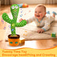 Hunfur Interactive Baby Toys Dancing Talking Cactus Toy,Funny Gift for Infant, Singing Record Repeat What You Say Light Up Toy for Toddler Boy Girl