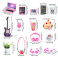 21 Pcs Miniature Dollhouse Accessories Laptop Phone 1/12 1/6 Scale Tiny Miniature Things, Doll House Furniture Decor Stuff Kitchen Cake Glasses Coffee