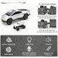 Cyber Style Truck Alloy Diecast Toys with Metal Trailer and Motorcycle Pull Back Pickup Model with Sound and Light Effect Race Car for Kid Adult Age
