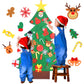 Max Fun DIY Felt Christmas Tree for Toddlers with 49 Christmas Ornaments + Tic-Tac-Toe Games for Kids Wall Hanging Christmas Decorations Felt Craft