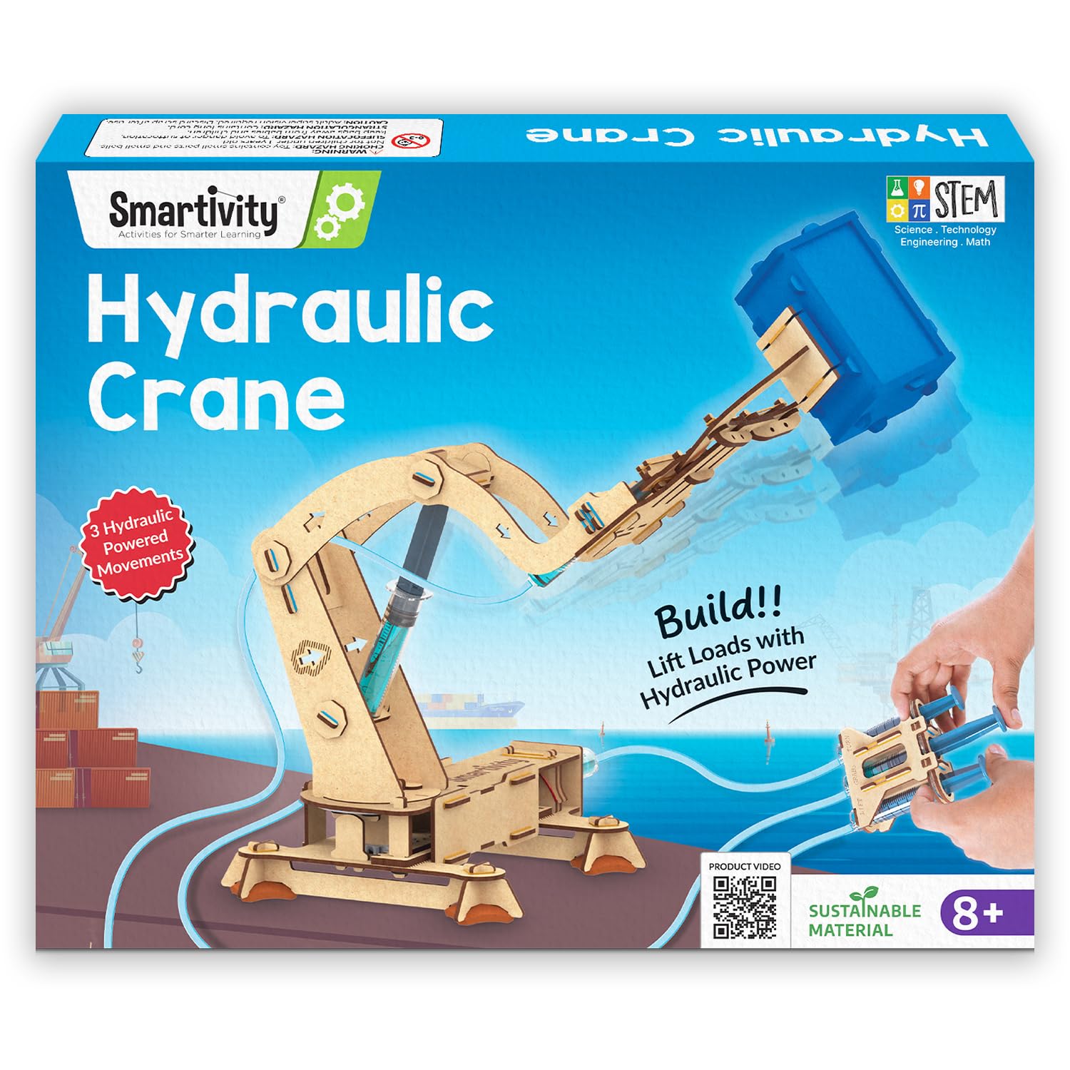 Smartivity Hydraulic Crane STEM DIY Toy for Kids 6-14 Years