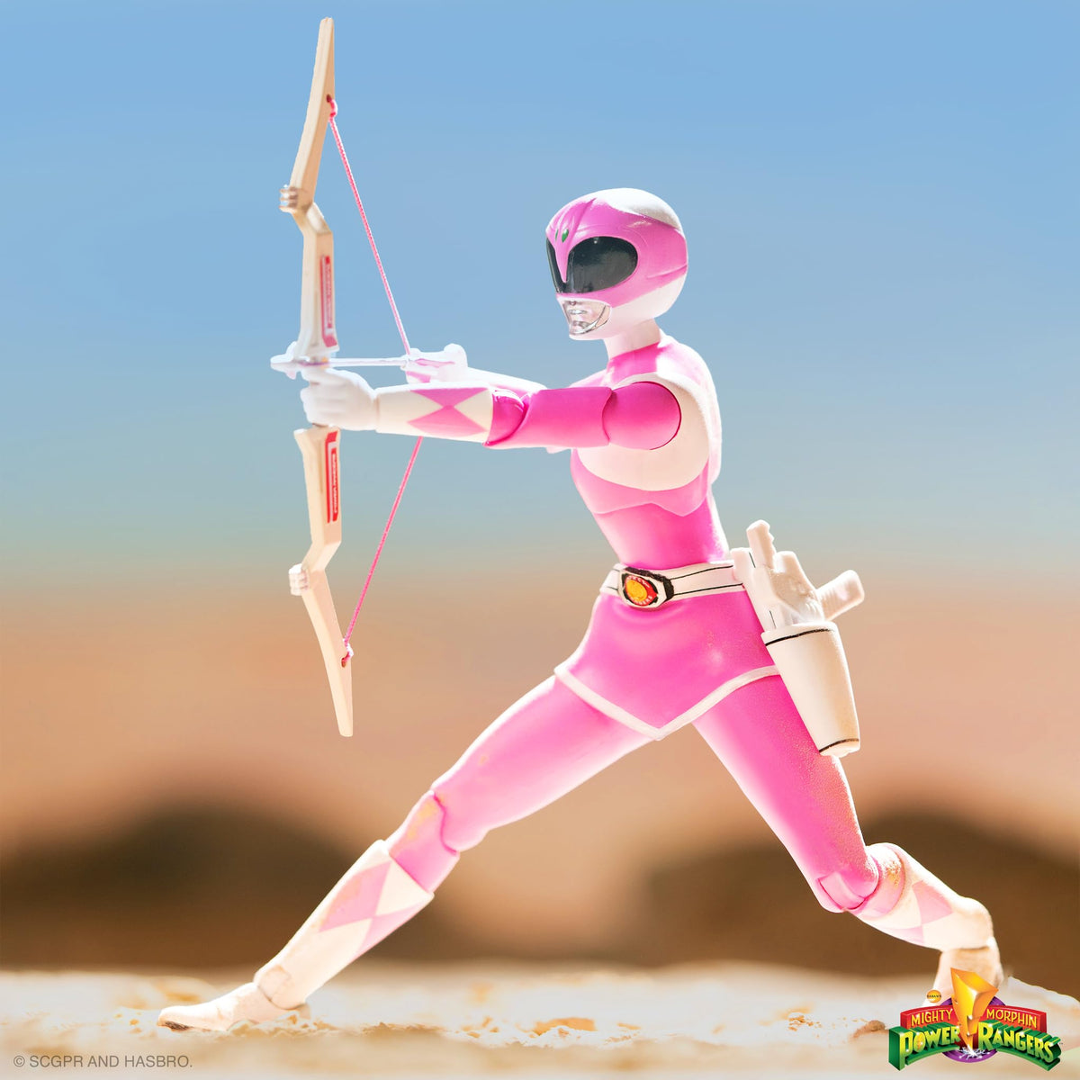 Super7 ULTIMATES! Mighty Morphin Power Rangers Pink Ranger - 7" Power Rangers Action Figure with Accessories Classic TV Show Collectibles