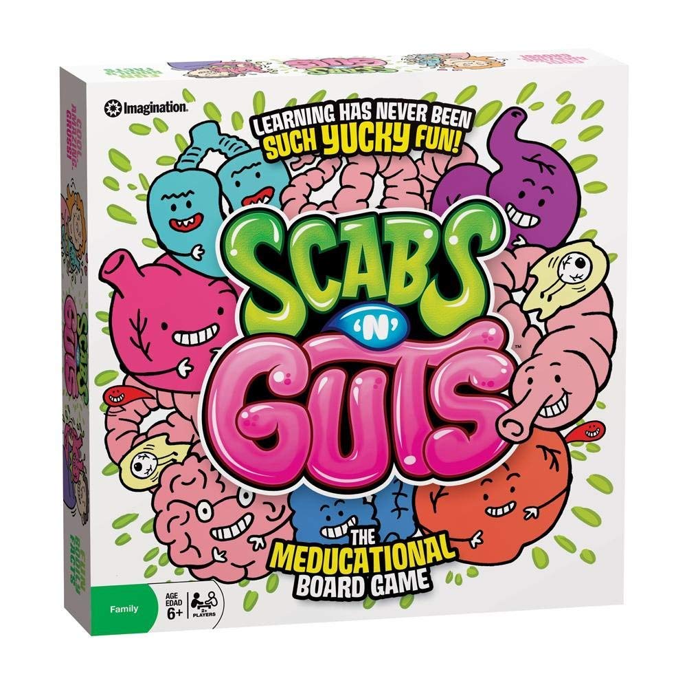 Scabs ‘N’ Guts Educational Board Game - Learning has Never Been Such yucky Fun! - for 2 or More Players Ages 6 and up