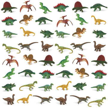 Safari Ltd. Dinosaurs Bulk Bag - Set of Miniature Toy Dinosaur Set - 48 Piece Collection for Boys, Girls & Kids Age 3+