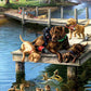 SunsOut Summer School 500 pc Large Piece Jigsaw Puzzle for Adults, Larger Size Pieces for Easy Grip, Chocolate Lab, Dogs, Animals, James Meger