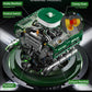 Mould King 10182 V8 Engine Building Blocks Sets, MOC V8 Tank Engine Model Kit with Battery and Motor, Collectable 8-Cylinder Combustion Car Engine
